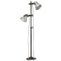 vidaXL Lampada da Pavimento con 2 Paralumi Argento E27 in Ghisa vidaXL Lampada da Pavimento con 2 Paralumi Argento E27 in Ghisa