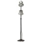 vidaXL Lampada da Pavimento con 2 Paralumi Argento E27 in Ghisa vidaXL Lampada da Pavimento con 2 Paralumi Argento E27 in Ghisa