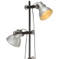 vidaXL Lampada da Pavimento con 2 Paralumi Argento E27 in Ghisa vidaXL Lampada da Pavimento con 2 Paralumi Argento E27 in Ghisa