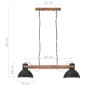 vidaXL Lampada a Sospensione Industriale 25 W Nera 109 cm E27 vidaXL Lampada a Sospensione Industriale 25 W Nera 109 cm E27