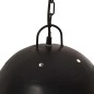 vidaXL Lampada a Sospensione Industriale 25 W Nera Rotonda 42 cm E27