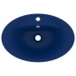 vidaXL Lavabo con Troppopieno Ovale Blu Scuro Opaco 58,5x39cm Ceramica vidaXL Lavabo con Troppopieno Ovale Blu Scuro Opaco 58,5x39cm Ceramica