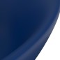 vidaXL Lavabo con Troppopieno Ovale Blu Scuro Opaco 58,5x39cm Ceramica vidaXL Lavabo con Troppopieno Ovale Blu Scuro Opaco 58,5x39cm Ceramica