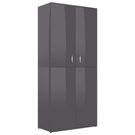 vidaXL Scarpiera Grigia Lucida 80x39x178 cm in Truciolato