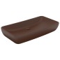 vidaXL Lavabo Lusso Rettangolare Marrone Scuro Opaco 71x38 cm Ceramica