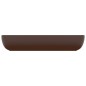 vidaXL Lavabo Lusso Rettangolare Marrone Scuro Opaco 71x38 cm Ceramica