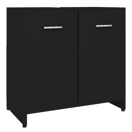 vidaXL Armadio da Bagno Nero 60x33x61 cm in Truciolato