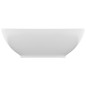 vidaXL Lavandino Lusso Ovale Bianco Opaco 40x33 cm in Ceramica