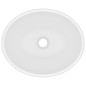 vidaXL Lavandino Lusso Ovale Bianco Opaco 40x33 cm in Ceramica