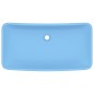 vidaXL Lavabo Lusso Rettangolare Azzurro Opaco 71x38 cm in Ceramica