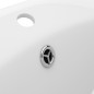 vidaXL Lavandino con Troppopieno Ovale Bianco Opaco 58,5x39cm Ceramica vidaXL Lavandino con Troppopieno Ovale Bianco Opaco 58,5x39cm Ceramica