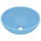 vidaXL Lavandino Lusso Rotondo Azzurro Opaco 32,5x14 cm in Ceramica vidaXL Lavandino Lusso Rotondo Azzurro Opaco 32,5x14 cm in Ceramica