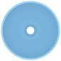 vidaXL Lavandino Lusso Rotondo Azzurro Opaco 32,5x14 cm in Ceramica vidaXL Lavandino Lusso Rotondo Azzurro Opaco 32,5x14 cm in Ceramica