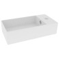 vidaXL Lavandino con Troppopieno in Ceramica Bianco Opaco vidaXL Lavandino con Troppopieno in Ceramica Bianco Opaco