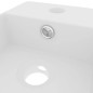 vidaXL Lavandino con Troppopieno in Ceramica Bianco Opaco vidaXL Lavandino con Troppopieno in Ceramica Bianco Opaco