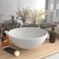 vidaXL Lavandino Lusso Rotondo Bianco Opaco 32,5x14 cm in Ceramica vidaXL Lavandino Lusso Rotondo Bianco Opaco 32,5x14 cm in Ceramica