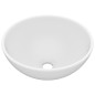 vidaXL Lavandino Lusso Rotondo Bianco Opaco 32,5x14 cm in Ceramica vidaXL Lavandino Lusso Rotondo Bianco Opaco 32,5x14 cm in Ceramica