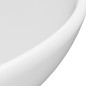 vidaXL Lavandino Lusso Rotondo Bianco Opaco 32,5x14 cm in Ceramica vidaXL Lavandino Lusso Rotondo Bianco Opaco 32,5x14 cm in Ceramica
