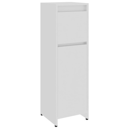 vidaXL Mobile da Bagno Bianco Lucido 30x30x95 cm in Legno Multistrato