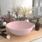 vidaXL Lavandino da Bagno in Ceramica Rosa Opaco Rotondo vidaXL Lavandino da Bagno in Ceramica Rosa Opaco Rotondo