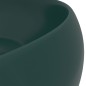 vidaXL Lavandino Lusso Rotondo Verde Scuro Opaco 40x15 cm in Ceramica vidaXL Lavandino Lusso Rotondo Verde Scuro Opaco 40x15 cm in Ceramica