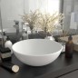 vidaXL Lavandino da Bagno in Ceramica Bianco Opaco Rotondo vidaXL Lavandino da Bagno in Ceramica Bianco Opaco Rotondo