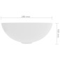 vidaXL Lavandino da Bagno in Ceramica Bianco Opaco Rotondo vidaXL Lavandino da Bagno in Ceramica Bianco Opaco Rotondo