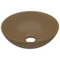 vidaXL Lavandino da Bagno in Ceramica Crema Opaco Rotondo vidaXL Lavandino da Bagno in Ceramica Crema Opaco Rotondo