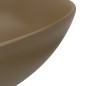 vidaXL Lavandino da Bagno in Ceramica Crema Opaco Rotondo vidaXL Lavandino da Bagno in Ceramica Crema Opaco Rotondo