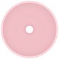 vidaXL Lavandino Lusso Rotondo Rosa Opaco 32,5x14 cm in Ceramica