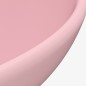 vidaXL Lavandino Lusso Rotondo Rosa Opaco 32,5x14 cm in Ceramica