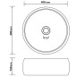 vidaXL Lavandino Lusso Rotondo Bianco Opaco 40x15 cm in Ceramica vidaXL Lavandino Lusso Rotondo Bianco Opaco 40x15 cm in Ceramica