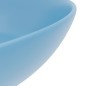 vidaXL Lavandino da Bagno in Ceramica Azzurro Rotondo