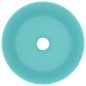 vidaXL Lavandino Lusso Rotondo Verde Chiaro Opaco 40x15 cm in Ceramica