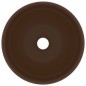 vidaXL Lavandino Lusso Rotondo Marrone Scuro Opaco 40x15cm in Ceramica vidaXL Lavandino Lusso Rotondo Marrone Scuro Opaco 40x15cm in Ceramica