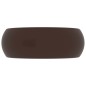 vidaXL Lavandino Lusso Rotondo Marrone Scuro Opaco 40x15cm in Ceramica vidaXL Lavandino Lusso Rotondo Marrone Scuro Opaco 40x15cm in Ceramica