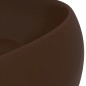 vidaXL Lavandino Lusso Rotondo Marrone Scuro Opaco 40x15cm in Ceramica vidaXL Lavandino Lusso Rotondo Marrone Scuro Opaco 40x15cm in Ceramica