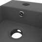 vidaXL Lavandino con Troppopieno in Ceramica Grigio Scuro vidaXL Lavandino con Troppopieno in Ceramica Grigio Scuro