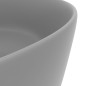 vidaXL Lavandino Lusso Rotondo Grigio Chiaro Opaco 40x15cm in Ceramica vidaXL Lavandino Lusso Rotondo Grigio Chiaro Opaco 40x15cm in Ceramica