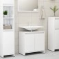 vidaXL Armadio da Bagno Bianco Lucido 60x33x61 cm in Truciolato vidaXL Armadio da Bagno Bianco Lucido 60x33x61 cm in Truciolato
