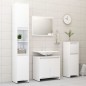 vidaXL Armadio da Bagno Bianco Lucido 60x33x61 cm in Truciolato vidaXL Armadio da Bagno Bianco Lucido 60x33x61 cm in Truciolato