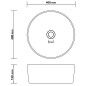 vidaXL Lavandino Lusso Rotondo Crema Opaco 40x15 cm in Ceramica