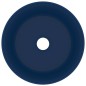 vidaXL Lavandino Lusso Rotondo Blu Scuro Opaco 40x15 cm in Ceramica