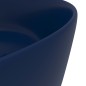 vidaXL Lavandino Lusso Rotondo Blu Scuro Opaco 40x15 cm in Ceramica