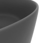 vidaXL Lavandino Lusso Rotondo Grigio Scuro Opaco 40x15 cm in Ceramica vidaXL Lavandino Lusso Rotondo Grigio Scuro Opaco 40x15 cm in Ceramica
