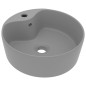 vidaXL Lavandino con Troppopieno Grigio Chiaro Opaco 36x13 cm Ceramica vidaXL Lavandino con Troppopieno Grigio Chiaro Opaco 36x13 cm Ceramica