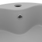 vidaXL Lavandino con Troppopieno Grigio Chiaro Opaco 36x13 cm Ceramica vidaXL Lavandino con Troppopieno Grigio Chiaro Opaco 36x13 cm Ceramica