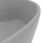vidaXL Lavandino con Troppopieno Grigio Chiaro Opaco 36x13 cm Ceramica vidaXL Lavandino con Troppopieno Grigio Chiaro Opaco 36x13 cm Ceramica