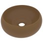 vidaXL Lavandino Lusso Rotondo Crema Opaco 40x15 cm in Ceramica vidaXL Lavandino Lusso Rotondo Crema Opaco 40x15 cm in Ceramica