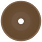 vidaXL Lavandino Lusso Rotondo Crema Opaco 40x15 cm in Ceramica vidaXL Lavandino Lusso Rotondo Crema Opaco 40x15 cm in Ceramica